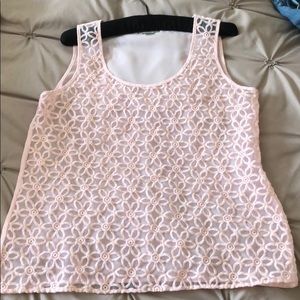 Sheer floral top The Loft